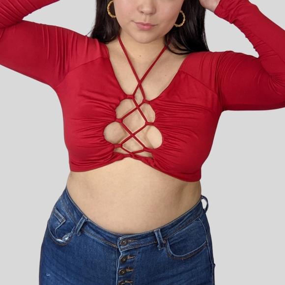 Long sleeve crop top - Picture 3 of 3